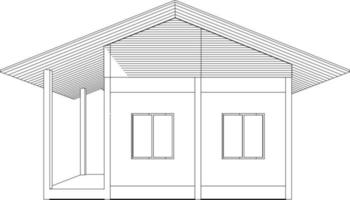 3d illustration de Résidentiel projet vecteur