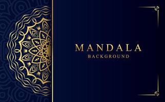 luxe ornemental mandala Contexte avec d'or arabesque modèle dans arabe style vecteur