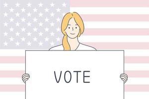 politique, élection, Etats-Unis, vote concept vecteur