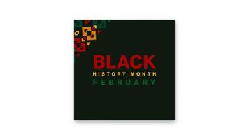 noir histoire mois Contexte. africain américain histoire est célèbre annuellement dans février. bannière social médias conception pour La publicité vecteur