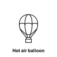 chaud air ballon vecteur icône illustration