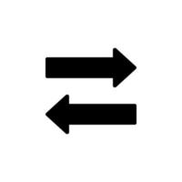 La Flèche la gauche droite vecteur icône illustration