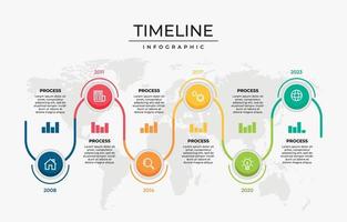 moderne chronologie infographie modèle vecteur