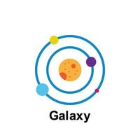 espace, galaxie Couleur vecteur icône illustration