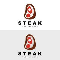 du boeuf logo, Viande steak vecteur, gril cuisine conception, steak restaurant marque modèle icône vecteur