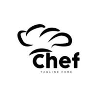 logo de chapeau de chef, collection de chapeaux de chef faits à la main de vecteur de cuisine, conception de marque de produit