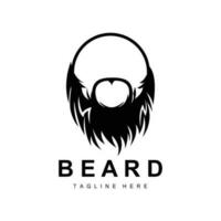 logo barbe, salon de coiffure vectoriel, conception pour l'apparence masculine, coiffeur, cheveux, mode vecteur