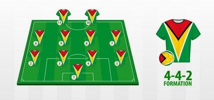 Guyane nationale Football équipe formation sur Football champ. vecteur