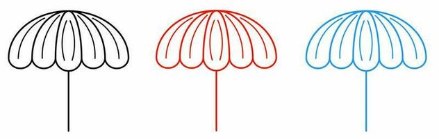 parapluie icône illustration ensemble pour entreprise. Stock vecteur. vecteur