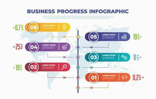 infographie sur la progression des affaires vecteur