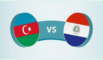 Azerbaïdjan contre le paraguay, équipe des sports compétition concept. vecteur