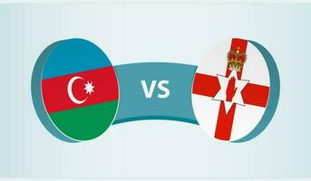 Azerbaïdjan contre nord Irlande, équipe des sports compétition concept. vecteur