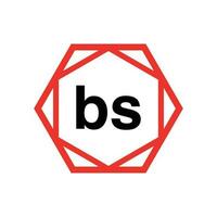 bs hexagone typographie monogramme vecteur. bs marque Nom icône. vecteur