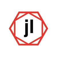 jl hexagone typographie monogramme vecteur. jl marque Nom icône. vecteur