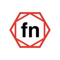 fn entreprise Nom initiale des lettres icône. fn monogramme. vecteur