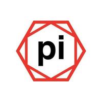 pi entreprise Nom initiale des lettres icône. pi monogramme. vecteur