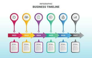 infographie de la chronologie des affaires vecteur