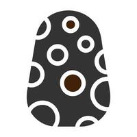 Oeuf icône solide gris marron Couleur Pâques symbole illustration. vecteur