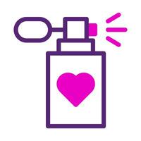parfum icône bichromie rose violet Couleur mère journée symbole illustration. vecteur