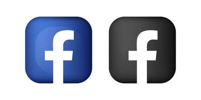 3d vecteur Facebook icône pour social médias