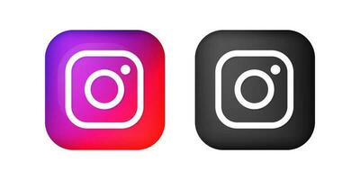 3d vecteur instagram icône pour social médias