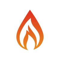 flamme icône logo conception vecteur
