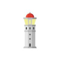 phare plat conception vecteur illustration