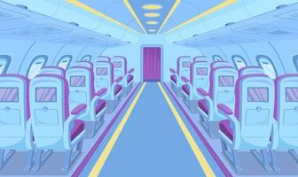 dessin animé Couleur moderne avion intérieur à l'intérieur concept. vecteur