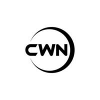 cwn lettre logo conception dans illustration. vecteur logo, calligraphie dessins pour logo, affiche, invitation, etc.