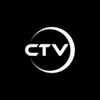 ctv lettre logo conception dans illustration. vecteur logo, calligraphie dessins pour logo, affiche, invitation, etc.