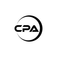 CPA lettre logo conception dans illustration. vecteur logo, calligraphie dessins pour logo, affiche, invitation, etc.