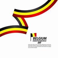 belgique fête de l'indépendance célébration vecteur modèle illustration de conception