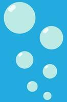 air bulles dans eau, bleu et lumière bleu couleur, oxygène dans mer, air bulles illustration vecteur, pouvez représenter un soda avec gaz, adapté pour bannières et éducatif contenu et social médias des postes vecteur