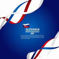 illustration de conception de modèle de vecteur de fête de l'indépendance slovaquie