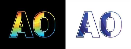 unique ao lettre logo icône vecteur modèle. prime élégant alphabet logo conception pour entreprise affaires