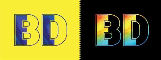 unique bd lettre logo icône vecteur modèle. prime élégant alphabet logo conception pour entreprise affaires