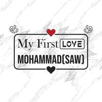 l'amour pour Mohammed scie. islamique T-shirt conception modèle vecteur