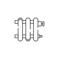 salle de bains chauffage, radiateur vecteur icône illustration