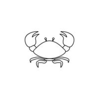 Crabe vecteur icône illustration