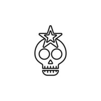 osciller, crâne, étoile vecteur icône illustration