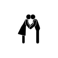 couple embrasser vecteur icône illustration
