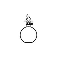 pique-nique chauffe-eau ligne vecteur icône illustration