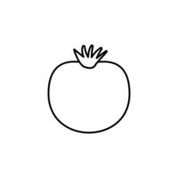 une tomate ligne vecteur icône illustration