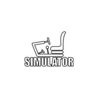 vidéo Jeu simulateur vecteur icône illustration