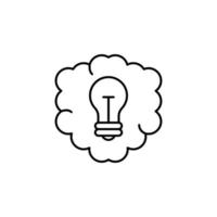 ampoule dans nuage vecteur icône illustration