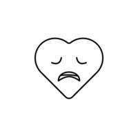déçu emoji vecteur icône illustration
