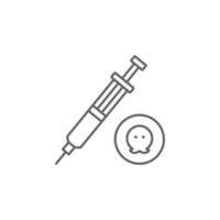 décès peine, injection vecteur icône illustration