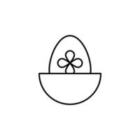 bouilli, Pâques, Oeuf vecteur icône illustration
