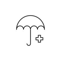 parapluie médical vecteur icône illustration