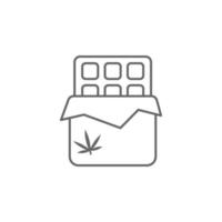 chocolat, marijuana vecteur icône illustration
